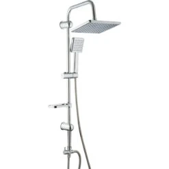 Shower Column With Hand Attachment And Soap Dish Chrome | Adexa 029