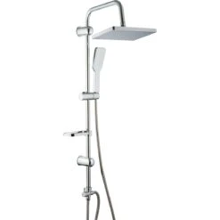 Shower Column With Hand Attachment And Soap Dish Chrome | Adexa 039