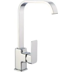 Basin Mixer Tap With Stainless Steel Spout Single Lever Chrome | Adexa 70248001
