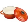 Enameled Cast Iron Casserole Dish Round Orange ø24cm 4 Litres | Adexa A24DQO -Kitchen Supplies AO 1200x1200 3