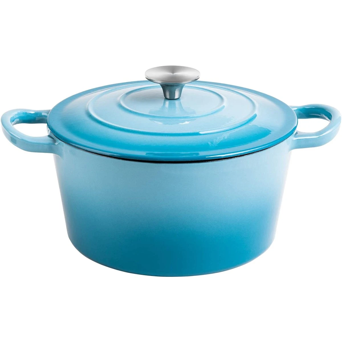 Enameled Cast Iron Casserole Dish Round Turquiose ø24cm 4 Litres | Adexa A24DQT 3 Enameled Cast Iron Casserole Dish Round Turquiose ø24cm 4 Litres | Adexa A24DQT