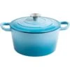 Enameled Cast Iron Casserole Dish Round Turquiose ø26cm 5 Litres | Adexa A26DQT 2 Enameled Cast Iron Casserole Dish Round Turquiose ø26cm 5 Litres | Adexa A26DQT -Kitchen Supplies AT 1200x1200 2