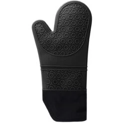 Professional Oven Mitt Extra Long Silicone Black | Adexa BHSC01B