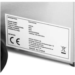 Commercial Bain Marie 1xGN1/1 | Adexa BMN -Kitchen Supplies BMN 4 1200x1200 1