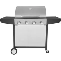 Stainless Steel Gas BBQ Grill With 4 Burners & Side Trays | Adexa E20A22A24 -Kitchen Supplies E20A22A24 1 1200x1200 1