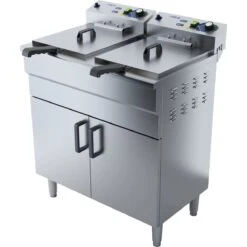 Commercial Fryer Double Electric 2x16 Litre 6kW Free Standing | Adexa EF162VC