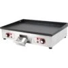 Commercial Griddle Smooth 730x500mm Enamelled Plate 3kW Electric | Adexa EG7350