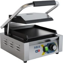Heavy Duty Panini Contact Grill Single Smooth | Adexa EGD10A