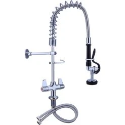 Pre Rinse Spray Unit Deck Mount Double Inlet Height 600mm Stainless Steel | Adexa EQ7801A