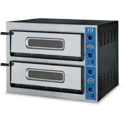 Italian Premium Electric Pizza Oven Thermometer 2 All Refractory Stone Chambers 720x720mm Capacity 4+4 Pizzas At 14" 230V | XTS F260XRAPS