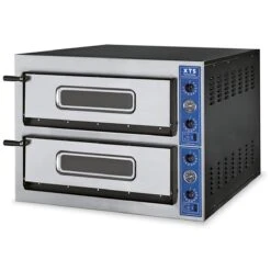 Italian Premium Electric Pizza Oven Thermometer 2 Chambers 720x1080mm Capacity 6+6 Pizzas At 14" 400V | XTS F290XAPS-400