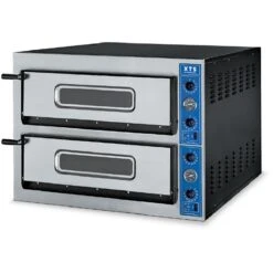 Italian Premium Electric Pizza Oven Thermometer 2 All Refractory Stone Chambers 720x1080mm Capacity 6+6 Pizzas At 14" 230V | XTS F290XRAPS