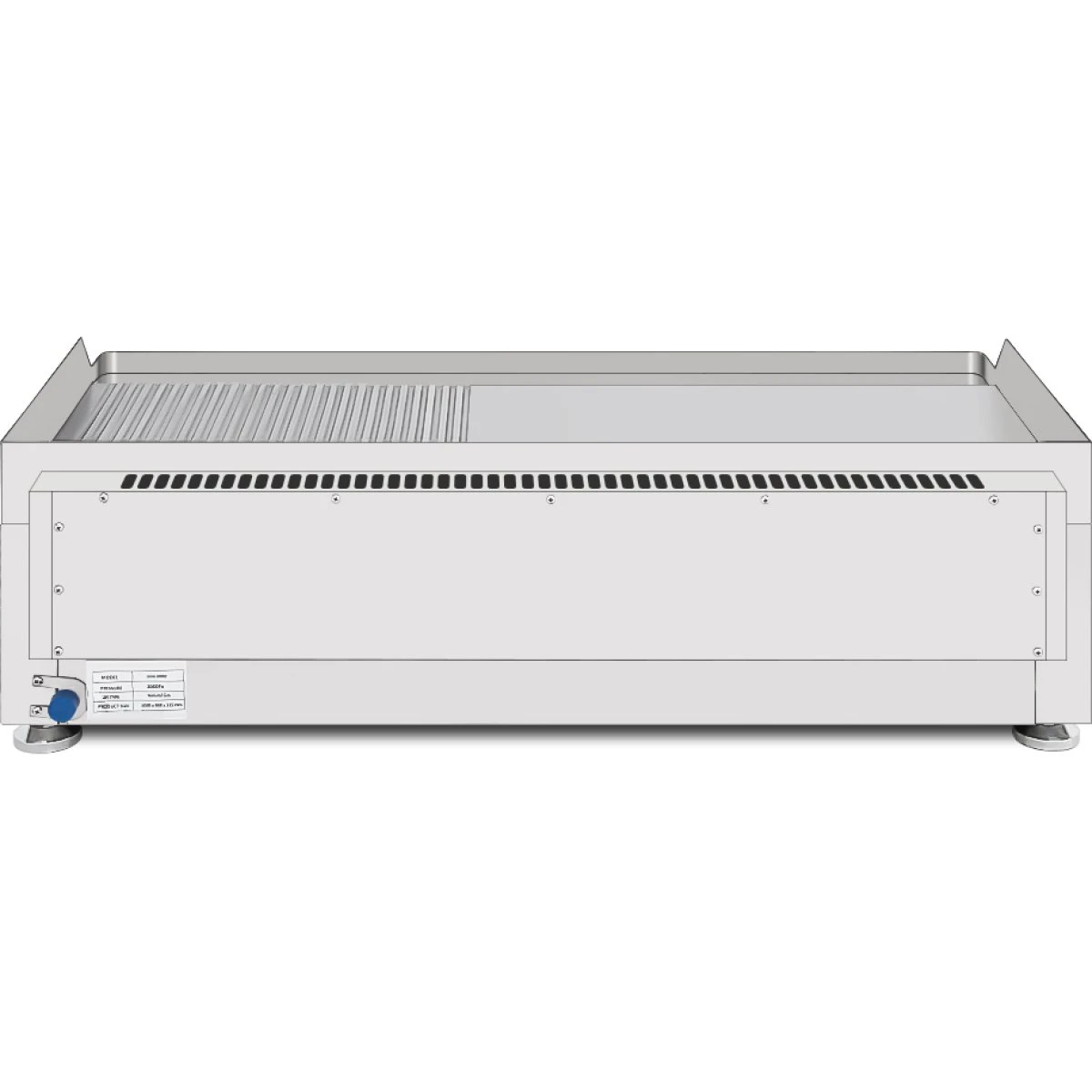 Commercial Gas Griddle Smooth/Ribbed Plate 3 Zones 9kW Countertop | Adexa GGN10002 7 Commercial Gas Griddle Smooth/Ribbed Plate 3 Zones 9kW Countertop | Adexa GGN10002 - Image 5