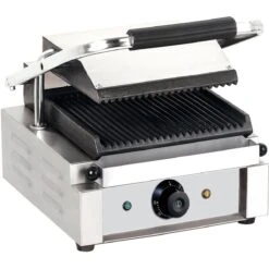 Heavy Duty Panini Contact Grill Single Ribbed | Adexa EG01A