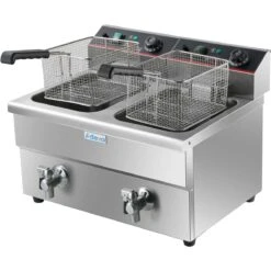 Commercial Fryer Double Electric 2x12 Litre 6.5kW Countertop | Adexa HEF12L2