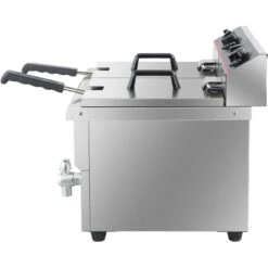 Commercial Fryer Double Electric 2x12 Litre 6.5kW Countertop | Adexa HEF12L2 -Kitchen Supplies HEF12L2 3 1200x1200 1