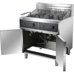 Commercial Fryer Double Electric 2x30 Litre 20kW Free Standing | Adexa HEF262 -Kitchen Supplies HEF262 1 1200x1200 1