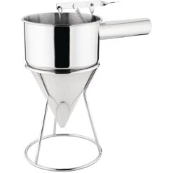 Commercial Piston Funnel Stainless Steel With Handle & Stand 1.5 Litres | Adexa IFA003