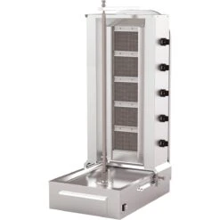 Commercial Gyros/Kebab Grill Gas Bottom Motor Capacity 80kg 5 Burners 16.25kW | Adexa KLG152S