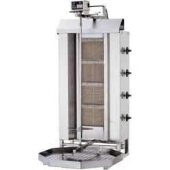Commercial Gyros/Kebab Grill Gas Fixed Body Top Motor Capacity 60kg 4 Burners 12kW | Adexa DN221