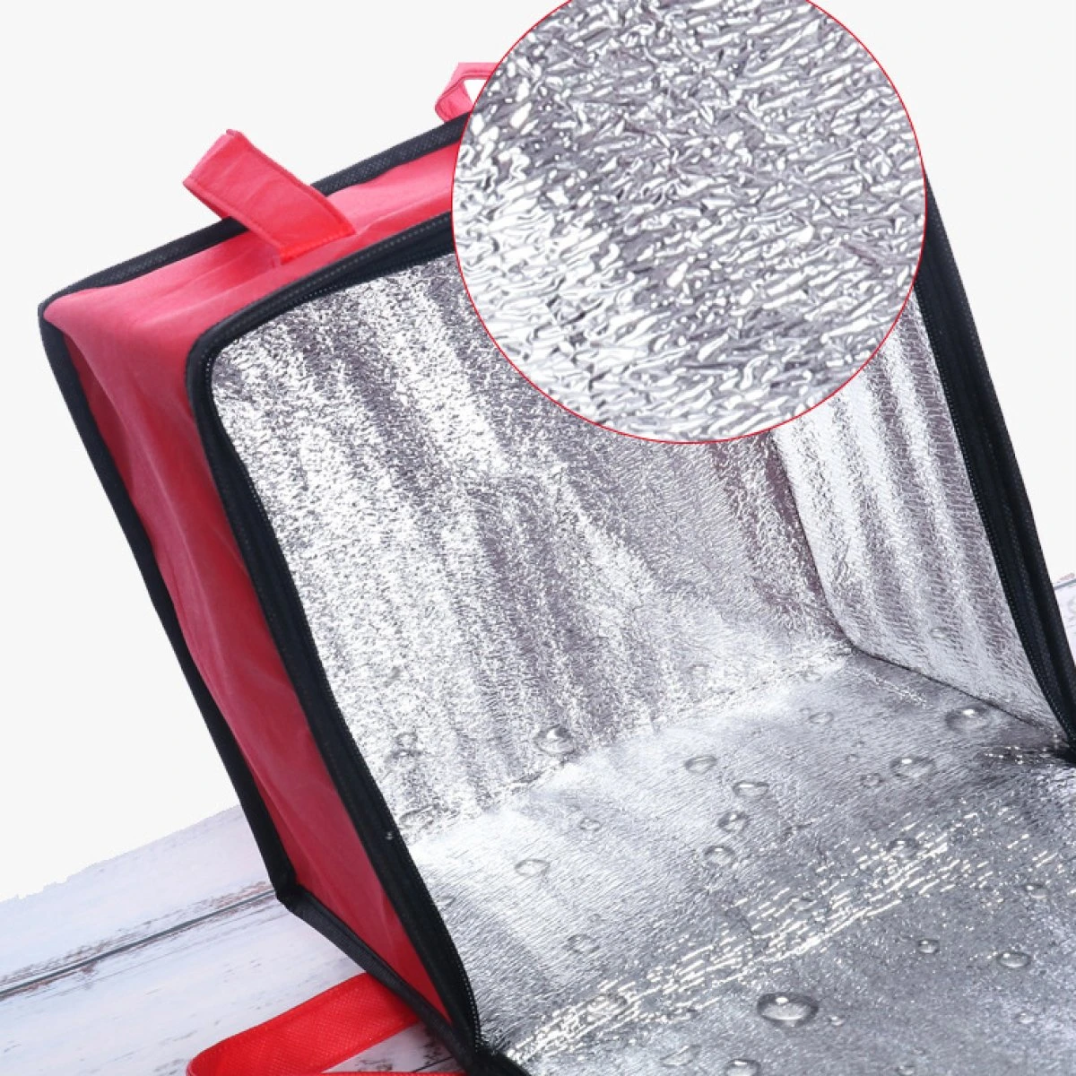 Oxford Cloth Food Delivery Thermo Carry Bag With Zipper 250x250x190mm | Adexa OC252519 4 Oxford Cloth Food Delivery Thermo Carry Bag With Zipper 250x250x190mm | Adexa OC252519 - Image 2