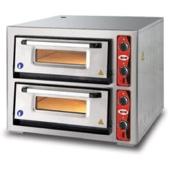 Electric Pizza Oven 2 Chambers 620x920mm Capacity 6+6 Pizzas At 12" 230V/1 Phase | Adexa PF6292DE