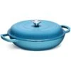 Enameled Cast Iron Casserole Shallow Pot Round Turquiose ø31cm 2.5 Litres | Adexa QT3107T -Kitchen Supplies QTT 1200x1200 1