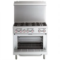 Professional Stainless Steel Gas Range Oven (8kW/hr) With 6 Burners (36kW/hr) And Removable Overshelf | Adexa RGR36X 8 Professional Stainless Steel Gas Range Oven (8kW/hr) With 6 Burners (36kW/hr) And Removable Overshelf | Adexa RGR36X -Kitchen Supplies RGR36X 1 1200x1200 1