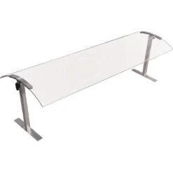 Acrylic Stand Alone Sneeze Guard With Stainless Steel Frame 1219x417x527mm | Adexa SASG1648