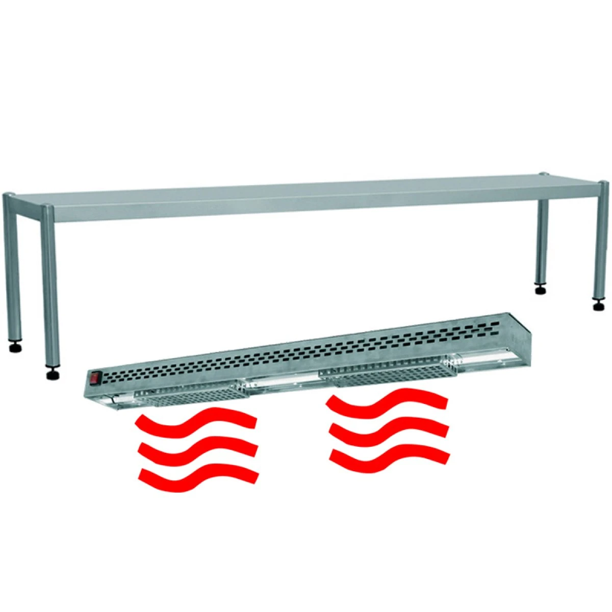 Heated Gantry With Strip Heater 1 Level Width 1600mm Height 400mm | Adexa THAB1R164-THKBS154 3 Heated Gantry With Strip Heater 1 Level Width 1600mm Height 400mm | Adexa THAB1R164-THKBS154