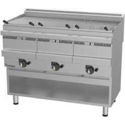Professional Vapour Grill Gas On Open Base 9 Burners 33kW | Adexa VG1270GT-KS12070