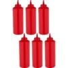 6 Pack Of Squeeze Sauce Bottles 475ml/16oz Red | Adexa WQSB16WR -Kitchen Supplies WQSBWR 6 1200x1200 1
