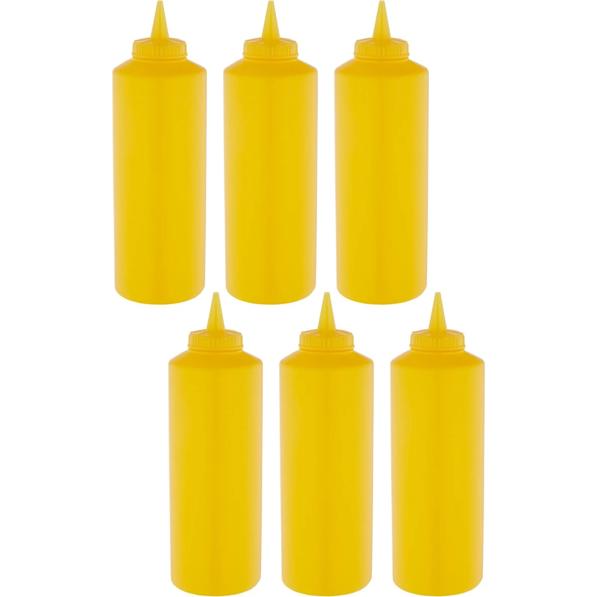 6 Pack Of Squeeze Sauce Bottles 341ml/12oz Yellow | Adexa WQSB12WY 3 6 Pack Of Squeeze Sauce Bottles 341ml/12oz Yellow | Adexa WQSB12WY